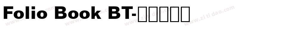 Folio Book BT字体转换